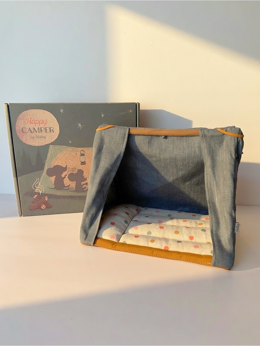 Maileg Camper Tent denim blue/gray